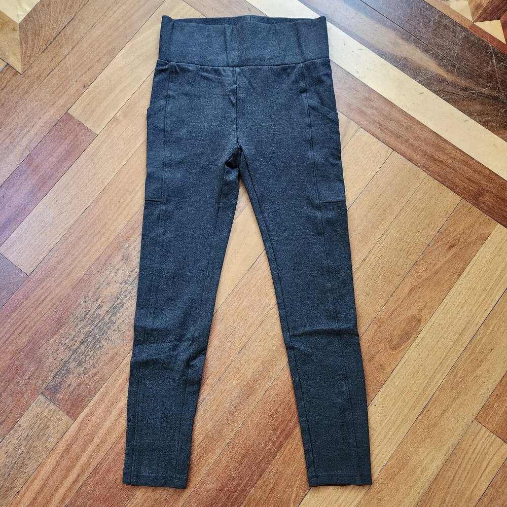 Lou & Grey Dark Gray/Black Wide Band Leggings Size Small